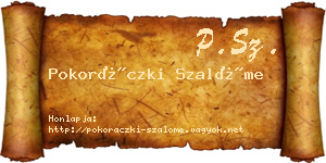 Pokoráczki Szalóme névjegykártya
